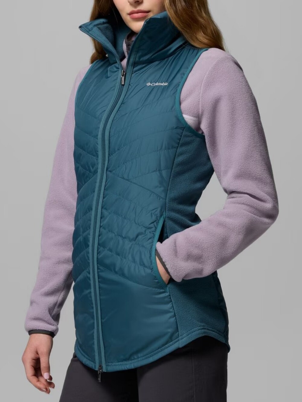 Columbia Teal Quilted Lightweight Vest - Size M